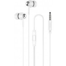 Наушники внутриканальные HOCO M70,  Graceful, внутриканальные, микрофон, кнопка ответа, кабель 1.2м, цвет: белый